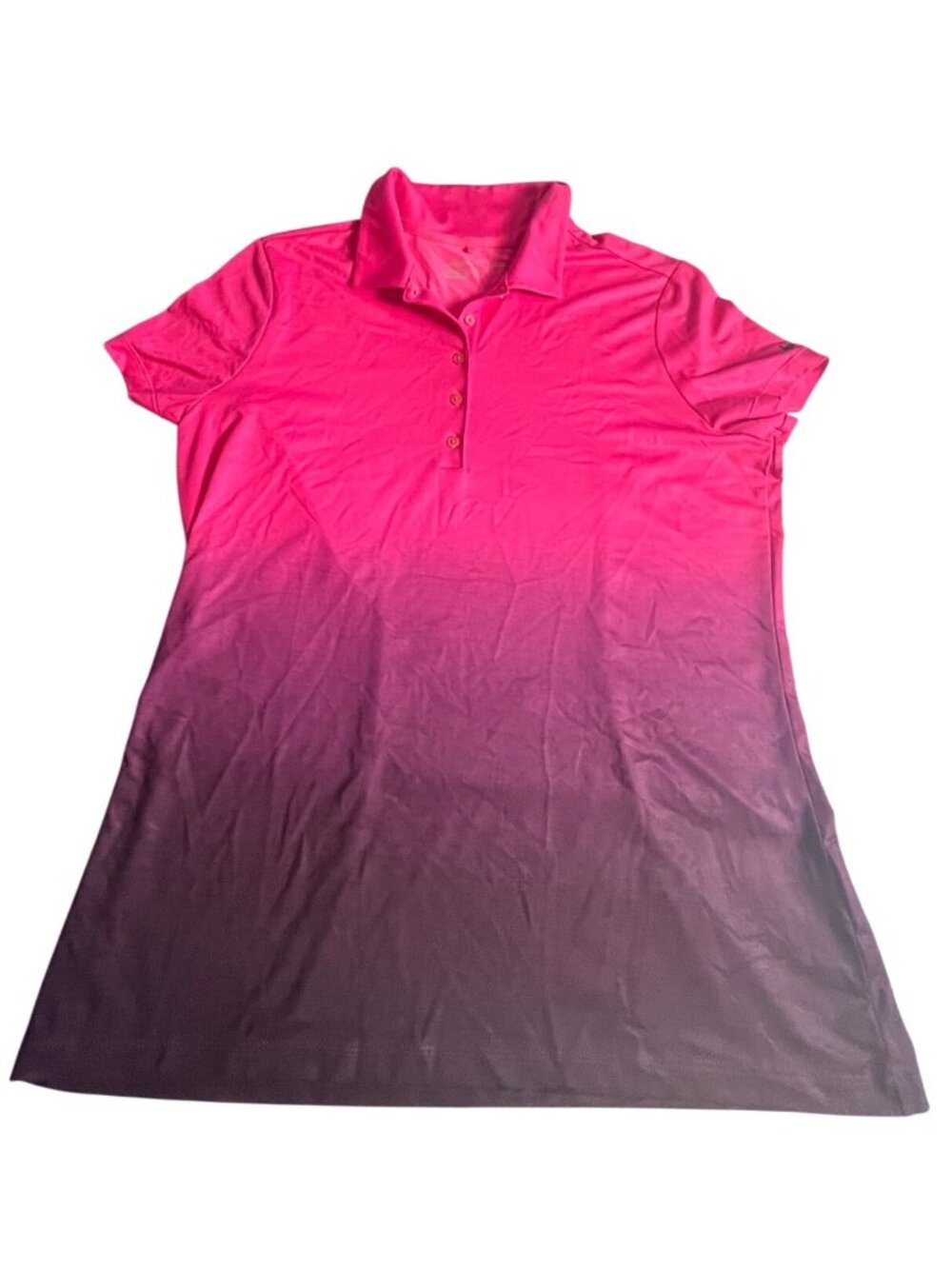 Nike Golf Women's L Dri-FIT Ombre short sleeve Polo Shirt Hot Pink & Purple